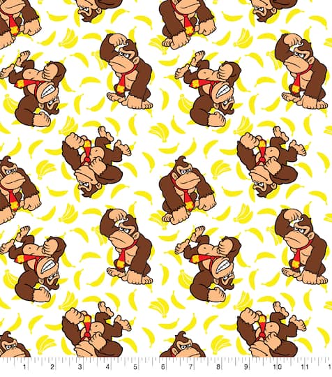 Nintendo Donkey Kong Banana Packed Cotton Fabric in Yellow | 43″ | Michaels® Nintendo Donkey Kong Banana Packed Cotton Fabric in Yellow | 43″ | Michaels®
